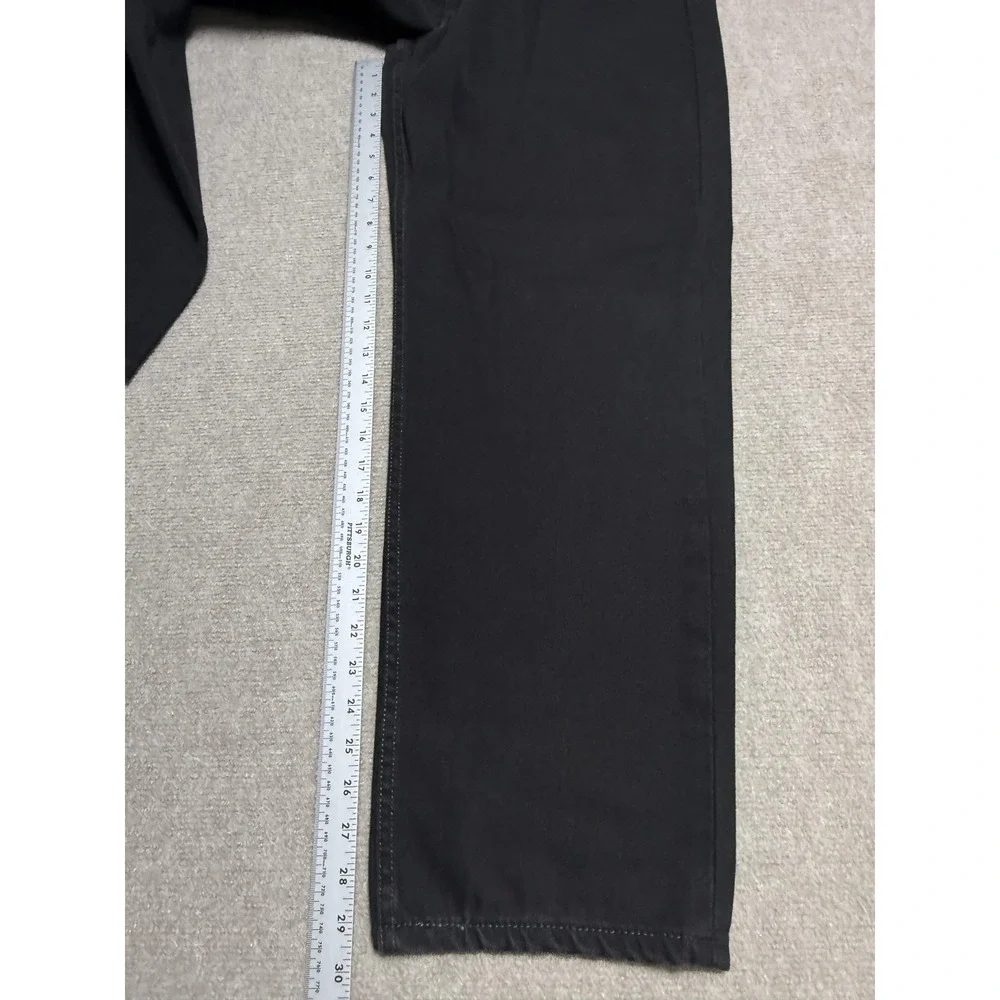 Levis 550 Jeans Mens 38x30 Black Relaxed Tapered Fit Zip Fly‎ Denim Pants Casual